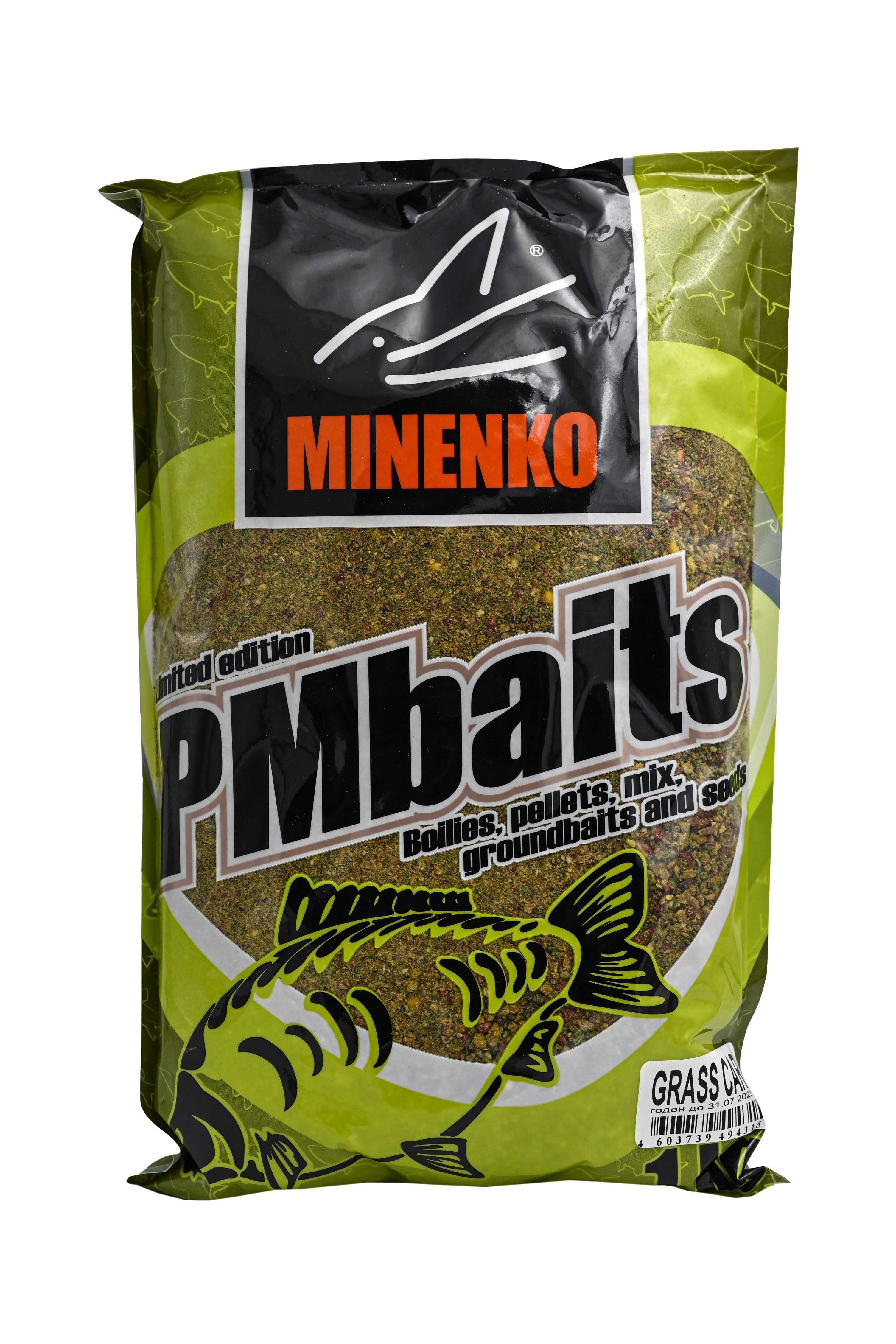 Прикормка MINENKO PMbaits Groundbaits 1кг grass carp - фото 1