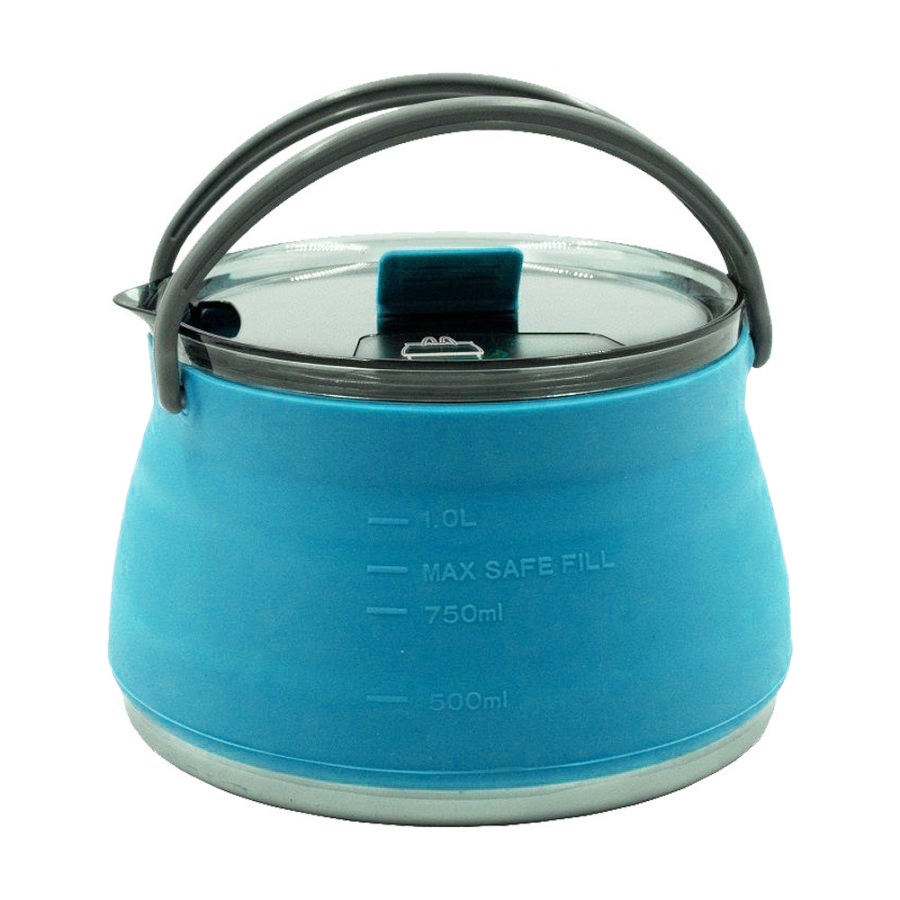 Чайник Tramp складной силиконовый 1л аквамарин - фото 1