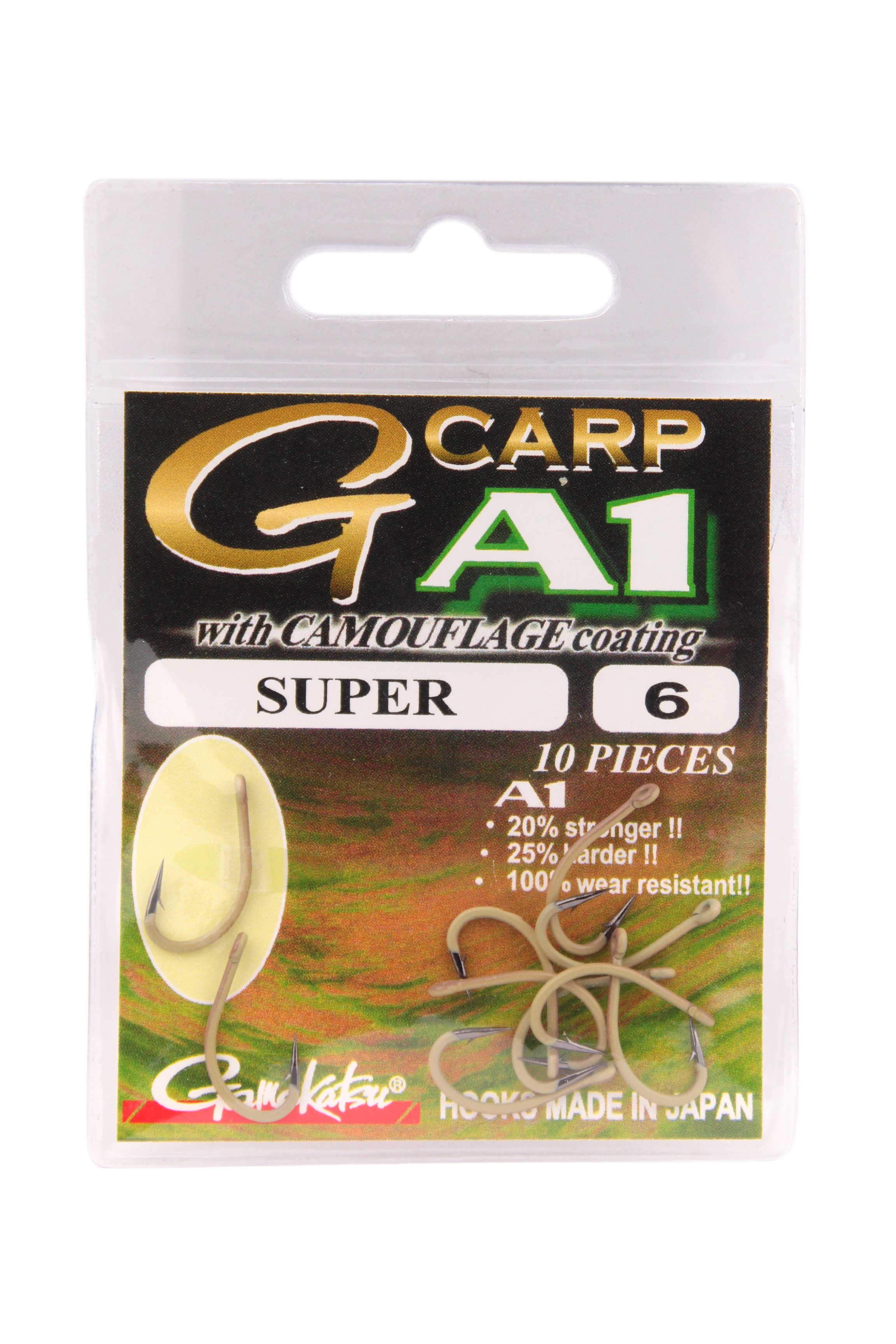 Крючок Gamakatsu G-Carp A1 super camou №6 - фото 1