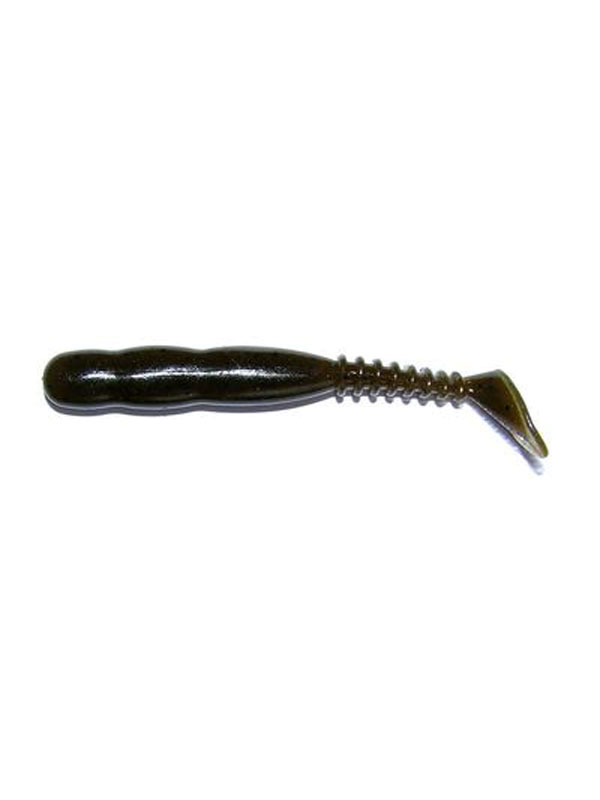 Приманка Reins виброхвост Rockvib shad 3&quot; 002 green pumpkin 15шт - фото 1