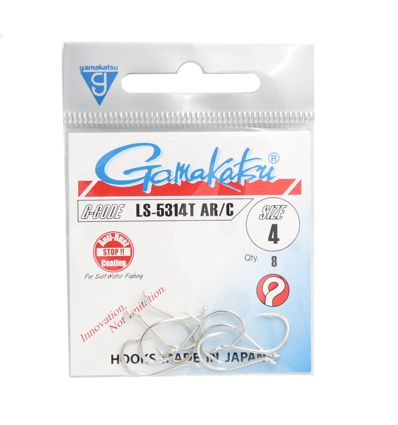 Крючок Gamakatsu LS-5314T AR/C nickel №4 - фото 1
