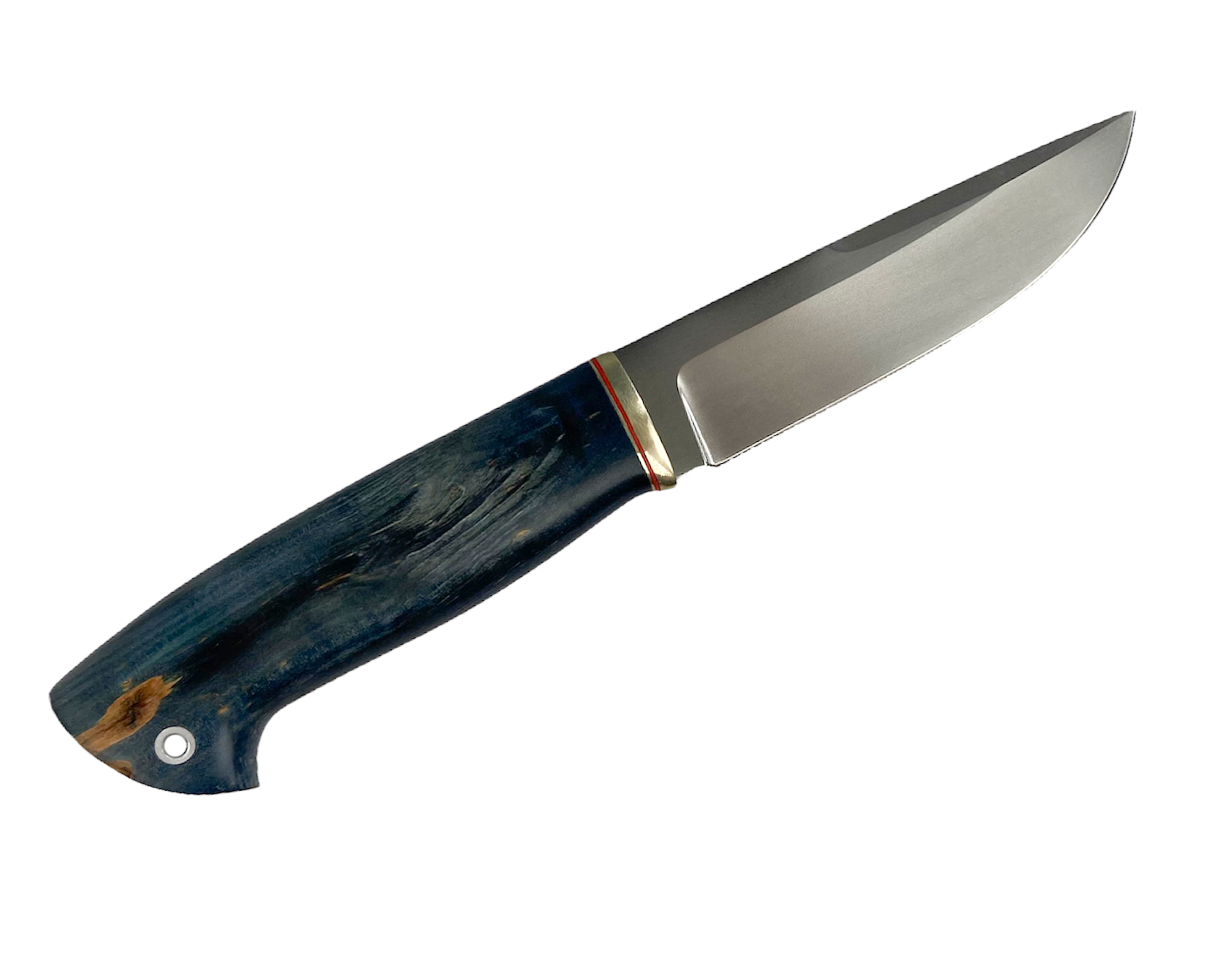 Нож ИП Семин Соболь сталь литье мельхиор D2 стаб.кар.береза - фото 1
