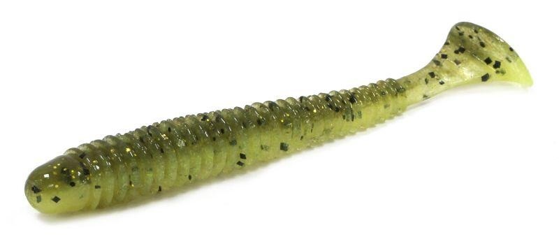 Приманка Keitech виброхвост Swing impact 3,5" EA07 watermelon PP yellow P - фото 1