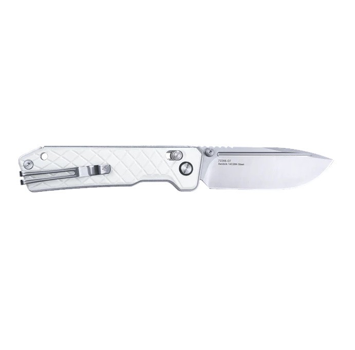 Нож SRM 7228B-GT сталь 14C28N рукоять White G10 - фото 1