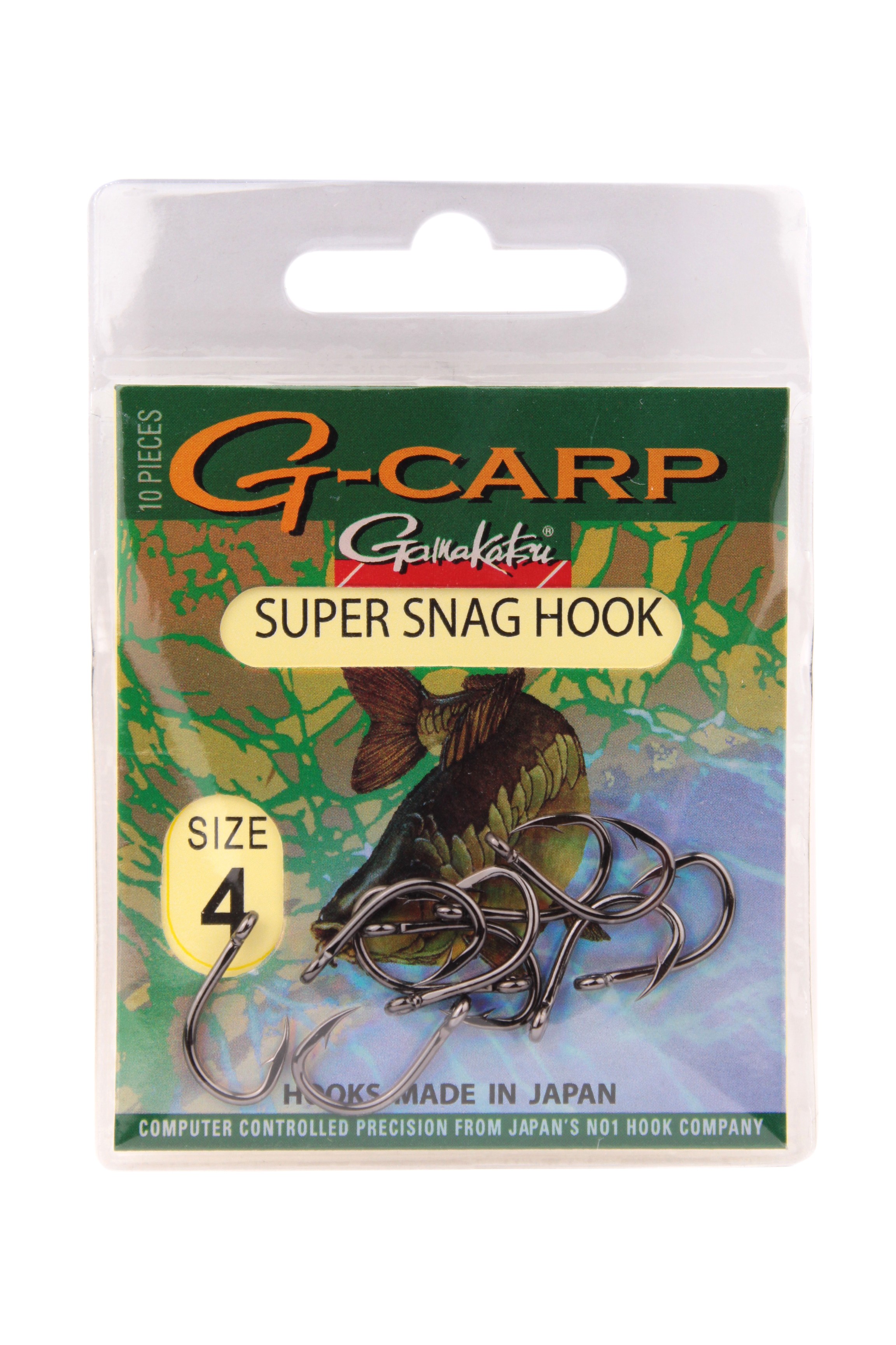 Крючок Gamakatsu G-Carp super snag Hook black №4 уп.10шт - фото 1