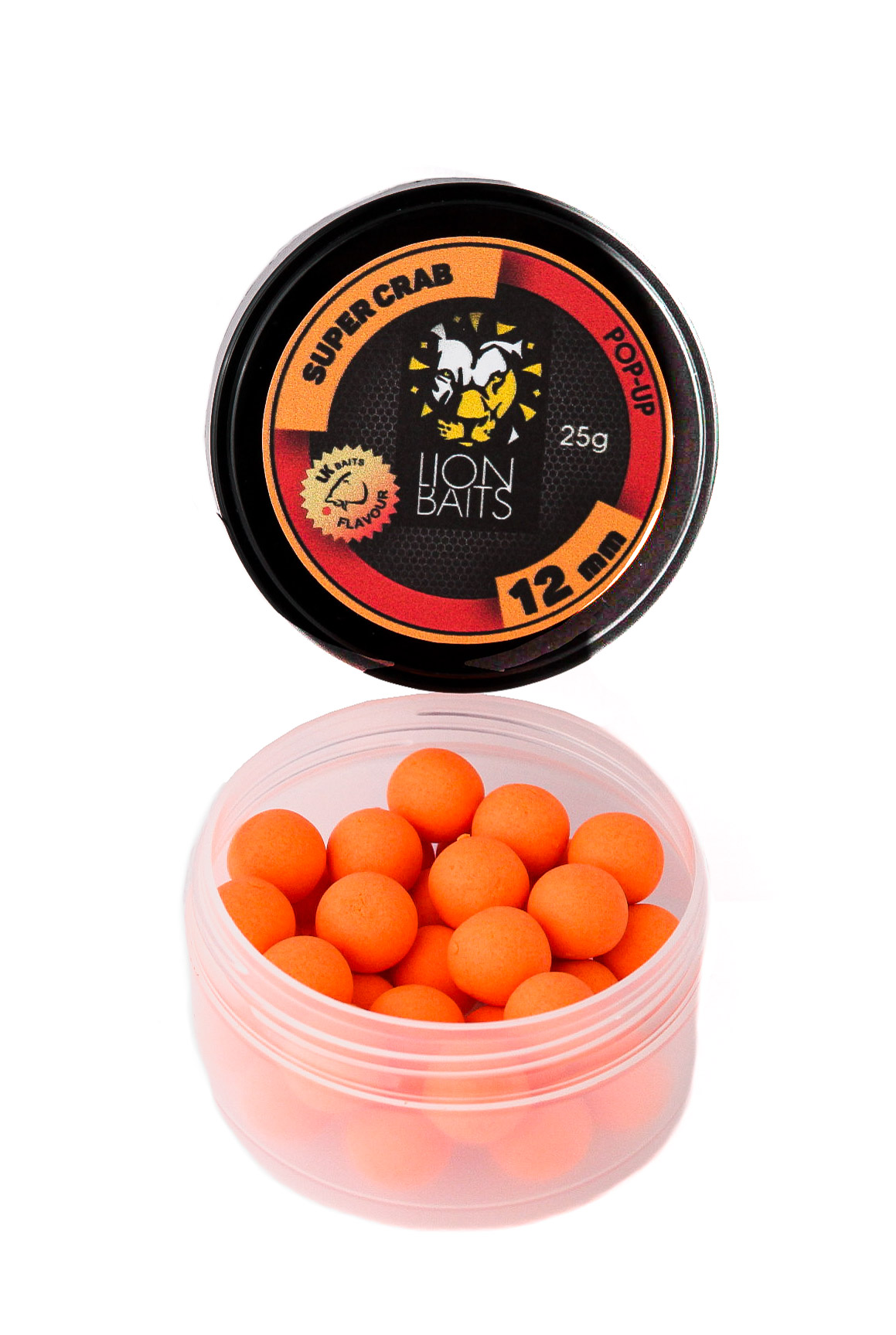 Бойлы Lion Baits pop-up Super crab 12мм 25гр банка - фото 1