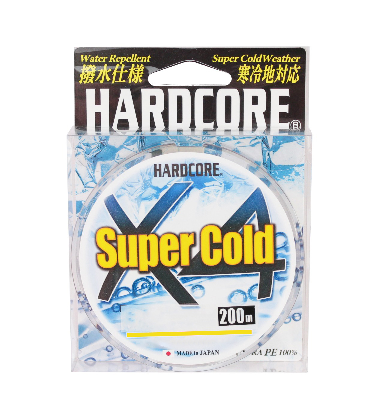 Шнур Yo-Zuri Duel Hardcore Super Cold X4 1,0 0,17мм 200м hi-vis yellow - фото 1
