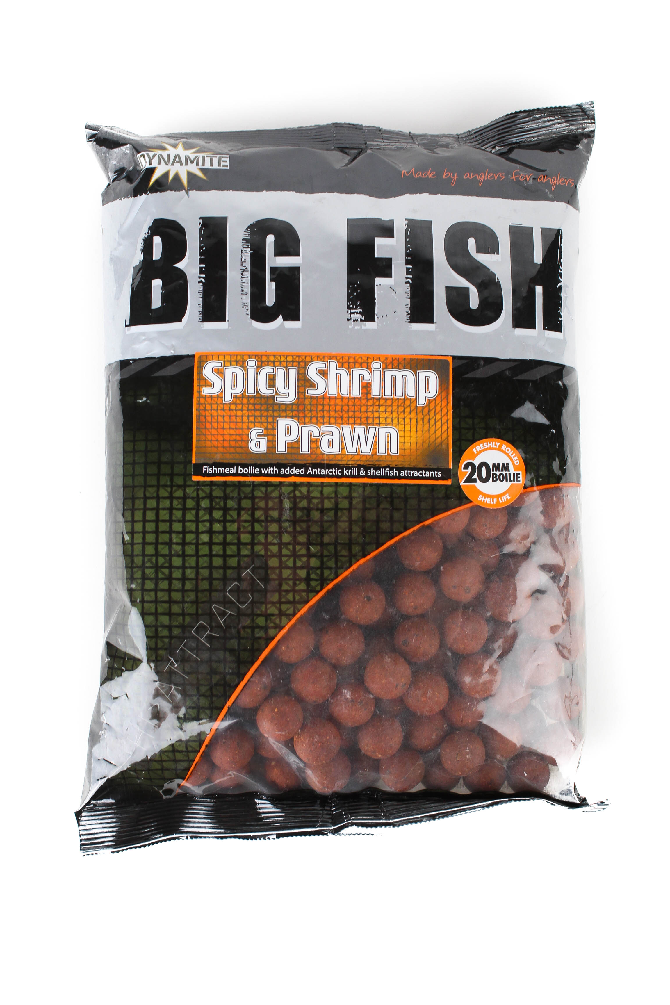 Бойлы Dynamite Baits Spicy Shrimp prawn 20мм 1,8кг - фото 1