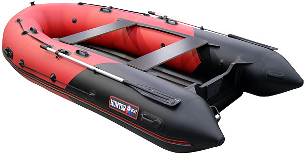 Лодка Хантер 380 Про красно-черный - фото 1