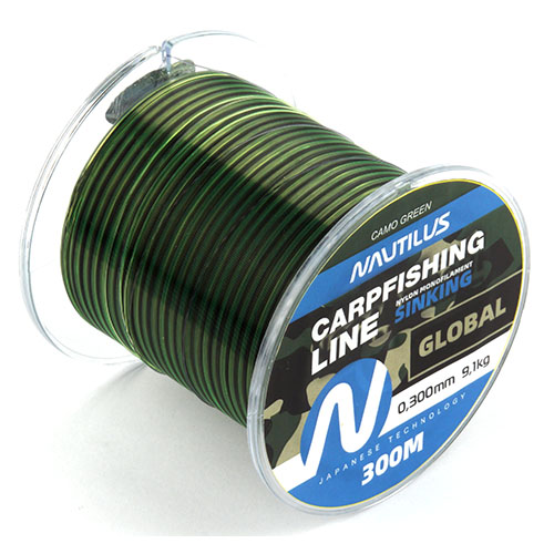 Леска Nautilus Global Camo green 300м 0,40мм 14,7кг - фото 1