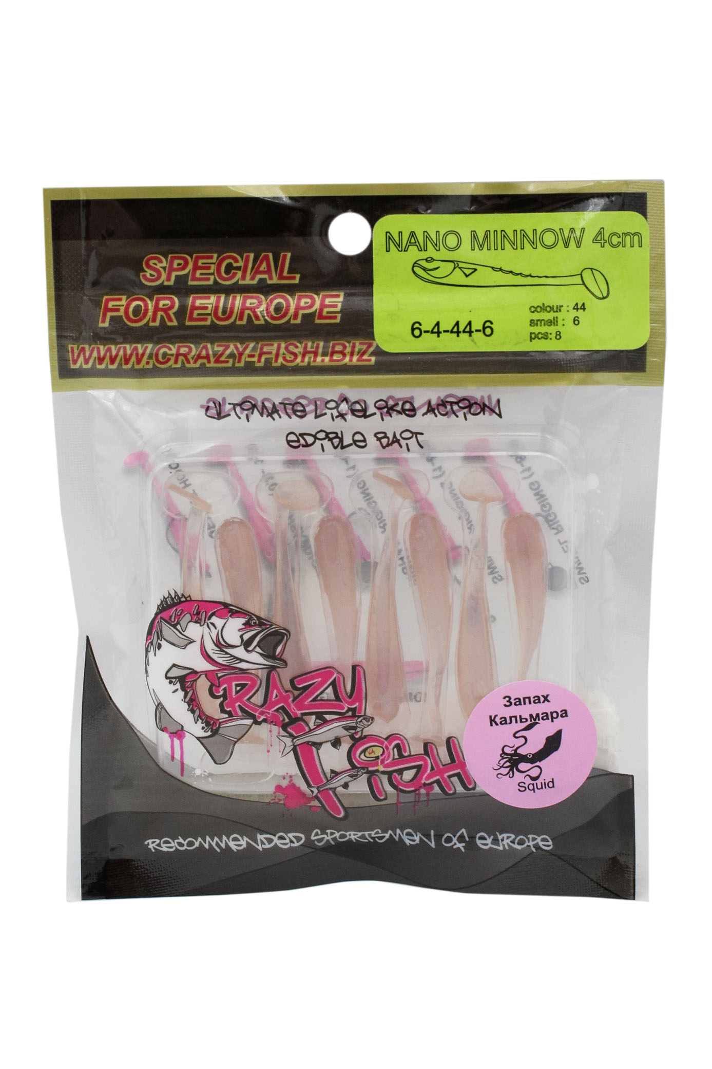 Приманка Crazy Fish Nano Minnow 1,6" 6-40-44-6 - фото 1
