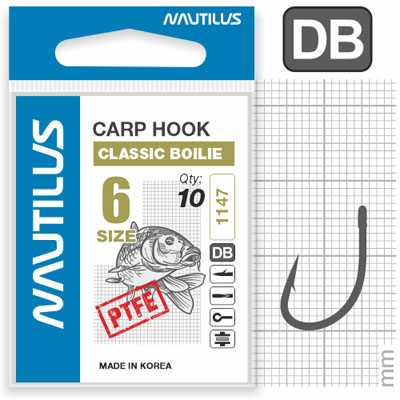 Крючок Nautilus Sting Carp Classic Boilie 1147PTFE №6 - фото 1