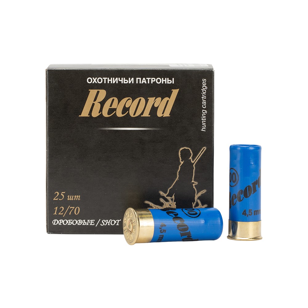 МП Патрон "Рекорд " б/к ув.осыпь 12/70 №00 32 гр. NEW (пачка 25 шт, короб., 250) - фото 1
