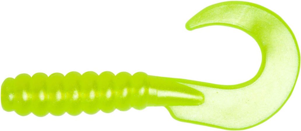 Приманка Yum Walleye grub 4'' цв 104 chartreuse pearl - фото 1