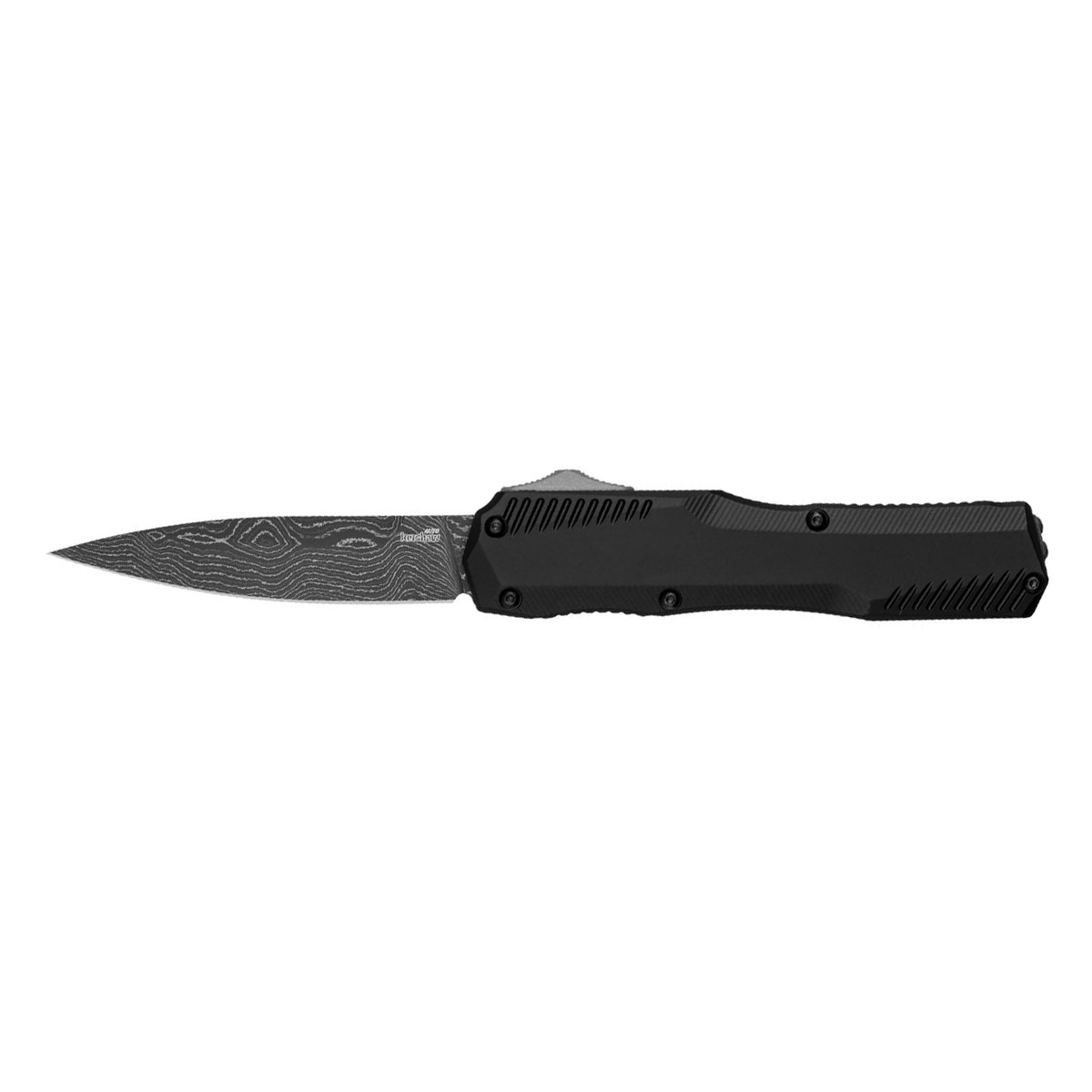 Нож Kershaw K9000DAM Livewire автомат черная алюм рукоять сталь дамаск - фото 1