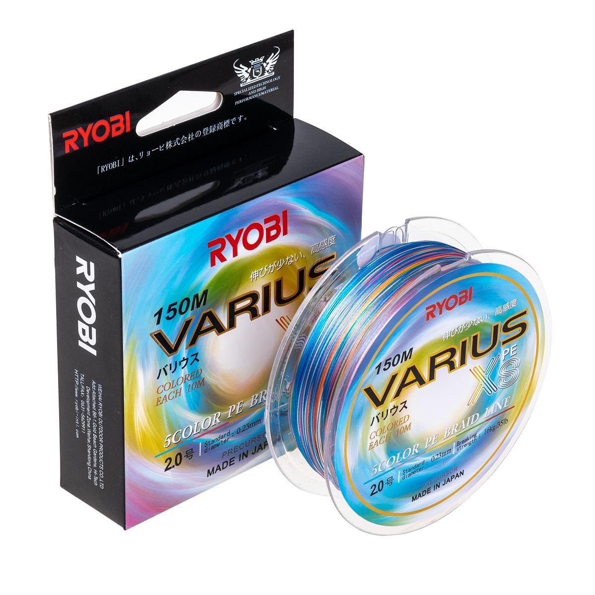 МП Шнур VARIUS PE8X-150MI 2.0# Multi Colour 0,235мм Ryobi - фото 1