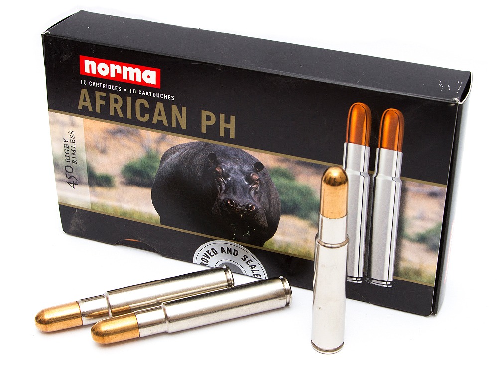 МП Патроны NORMA, кал. .450 Rigby Rimless African PH Soft Nose Woodleigh (550/35 - фото 1