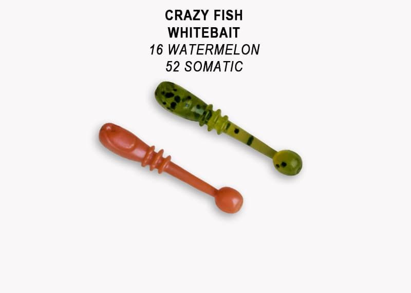 Приманка Crazy Fish Whitebait 0,8&quot; 16-20-16/52-6 - фото 1
