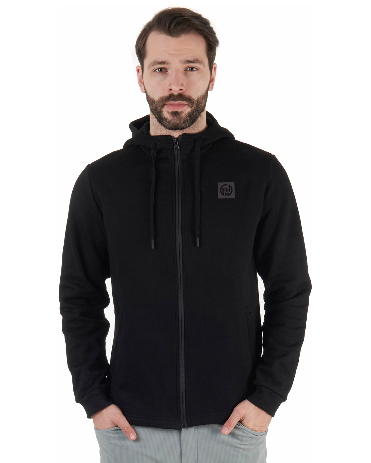 Худи FHM Wave zip V2 черный - фото 1