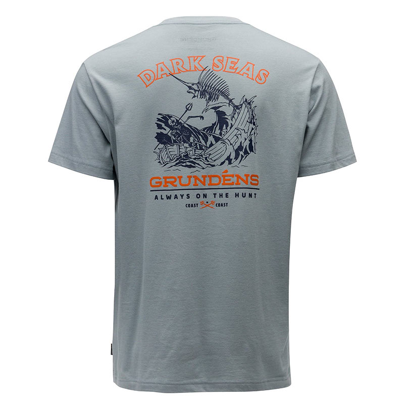 Футболка Grundens Dark Seas X Grundens Battlelines SS T-Shirt ilver - фото 1