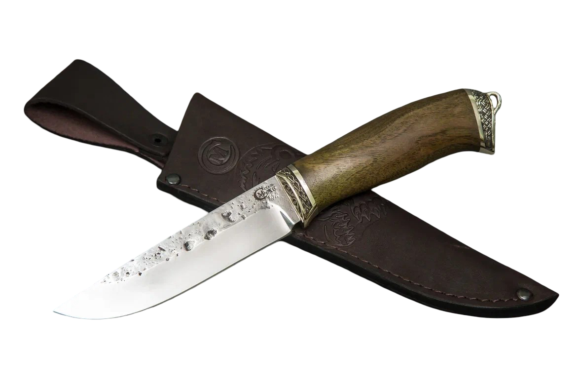 Нож ИП СЕМИНА Ястреб сталь 9 ХС литье ценные породы дерева - фото 1