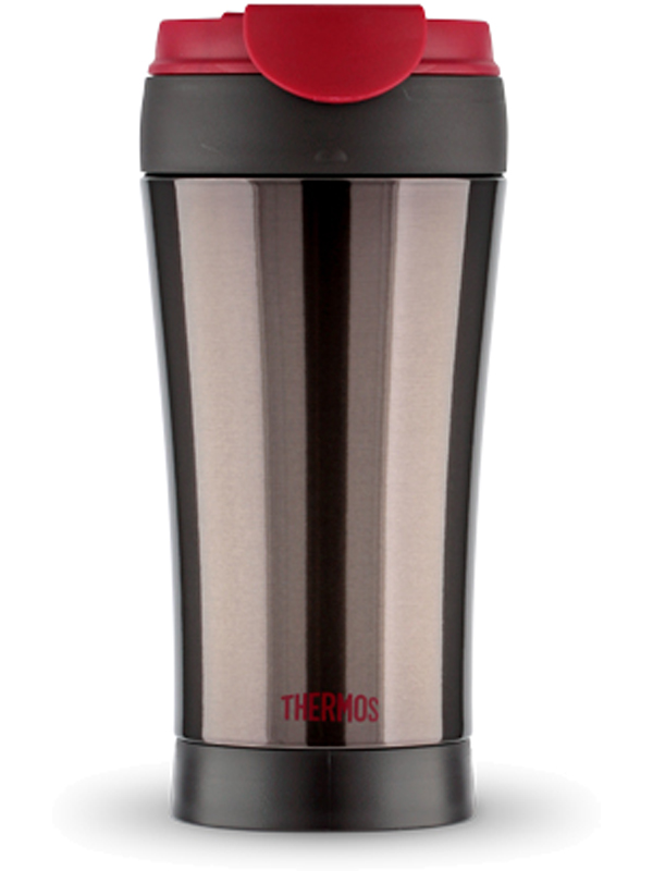 Термокружка Thermos JND BK 0,4л черный с красной крышкой - фото 1