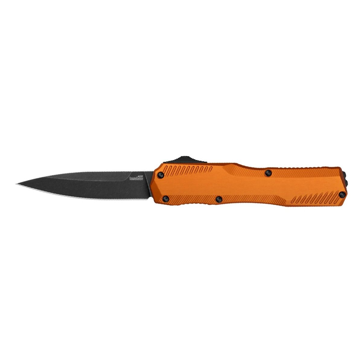 Нож Kershaw K9000ORBW Livewire автомат оранжевый алюм рукоять сталь blackwash - фото 1