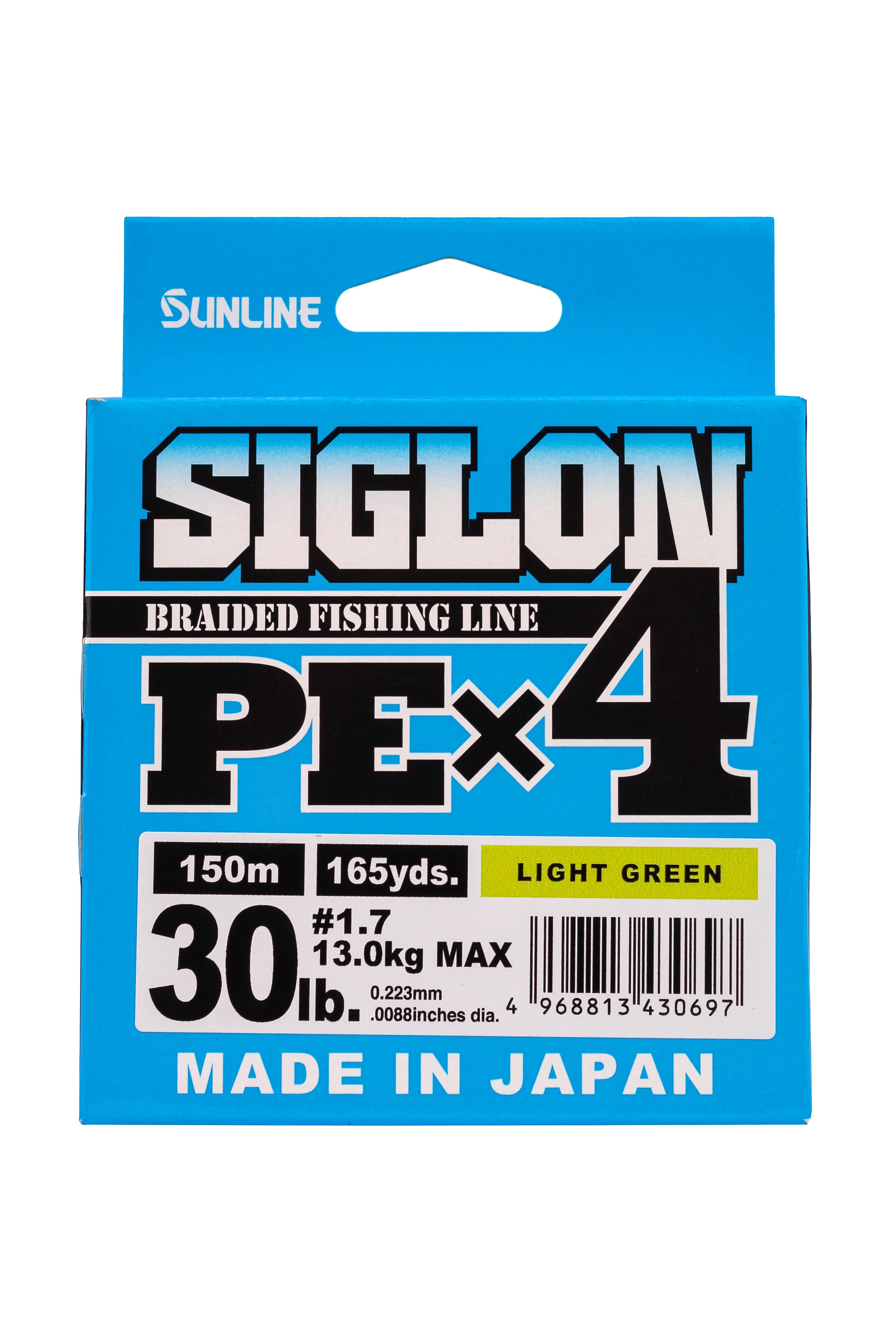 Шнур Sunline Siglon PEх4 light green 150м 1,7 30lb