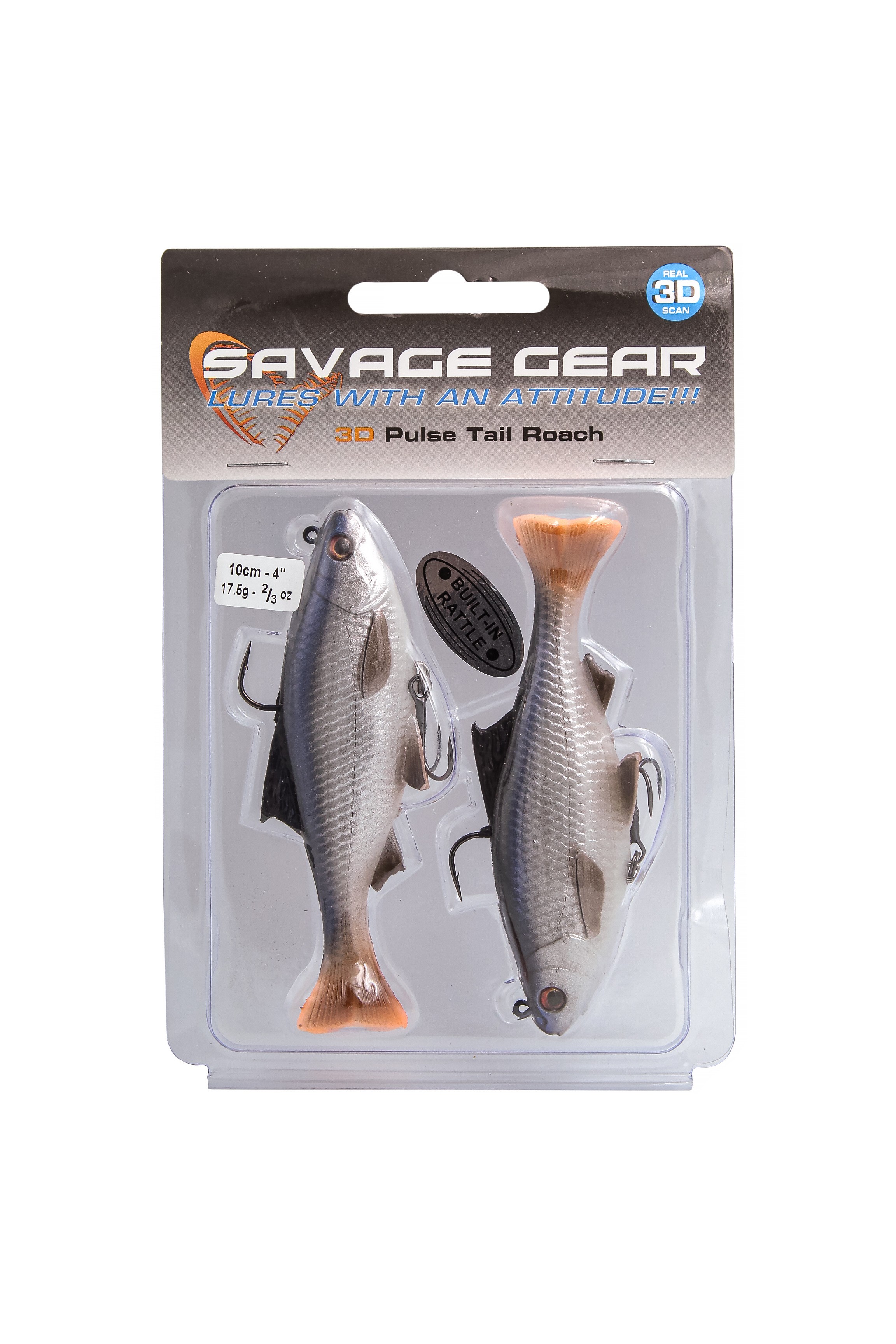 Приманка Savage Gear 3D Pulse tail roach 10см 17.5гр S 2pcs roach - фото 1