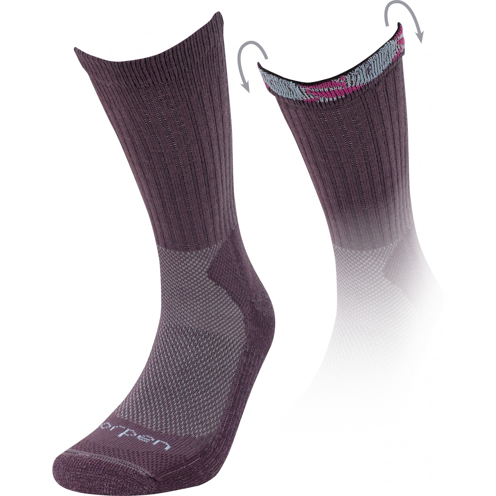 Носки Lorpen TMLW w`s merino light hiker 1971 eggplant  - фото 1