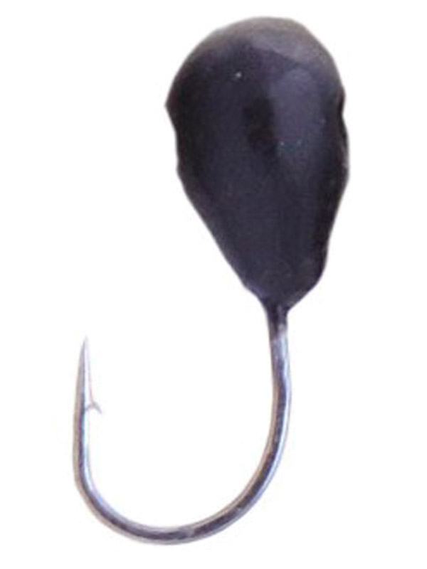 Мормышка Lumicom Капля вольф. с отверстием 3,0мм черный лак 1/10 - фото 1
