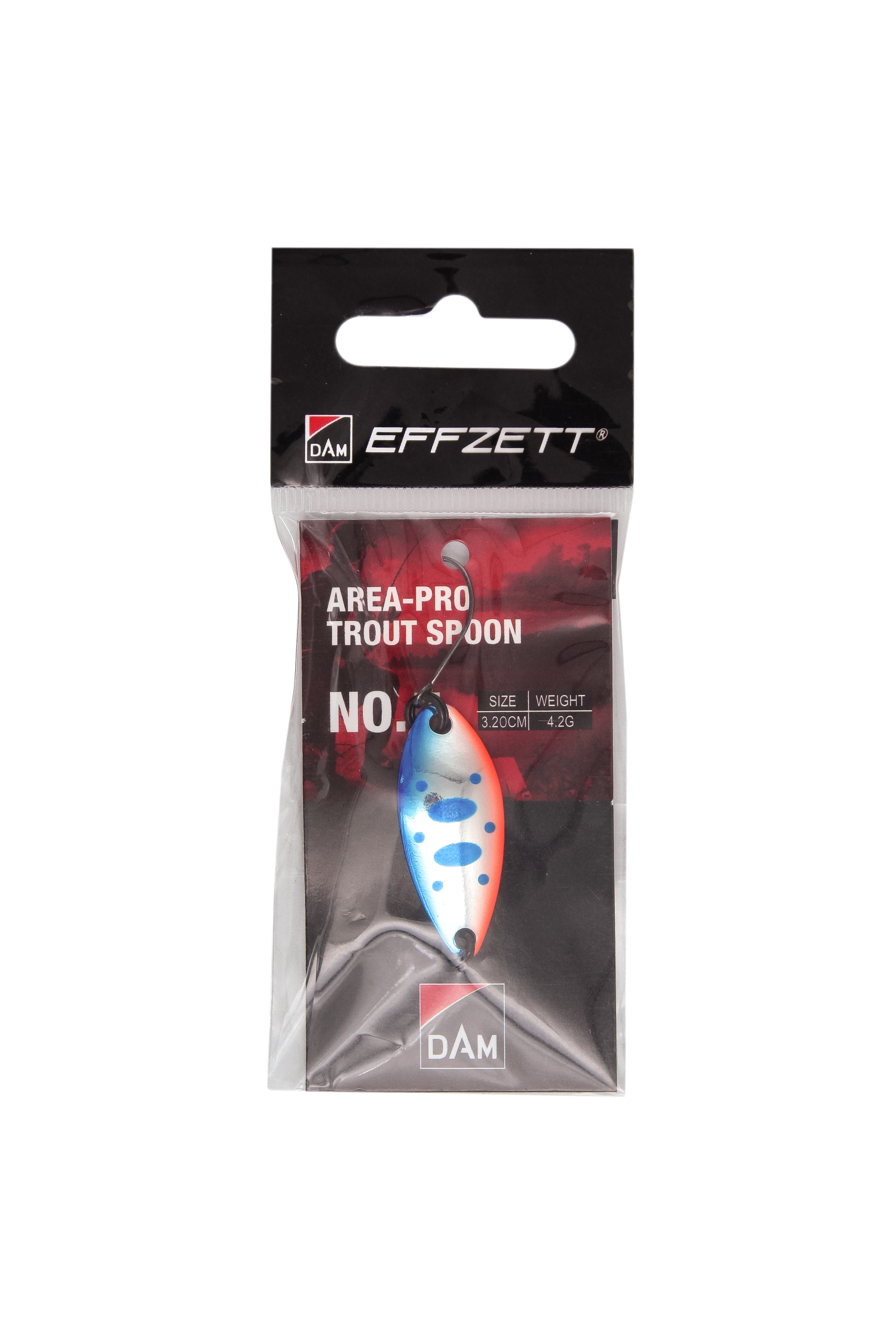 Блесна DAM Effzett Pro trout spoon №7 3,20см 4,2гр  blue red smolt UV - фото 1