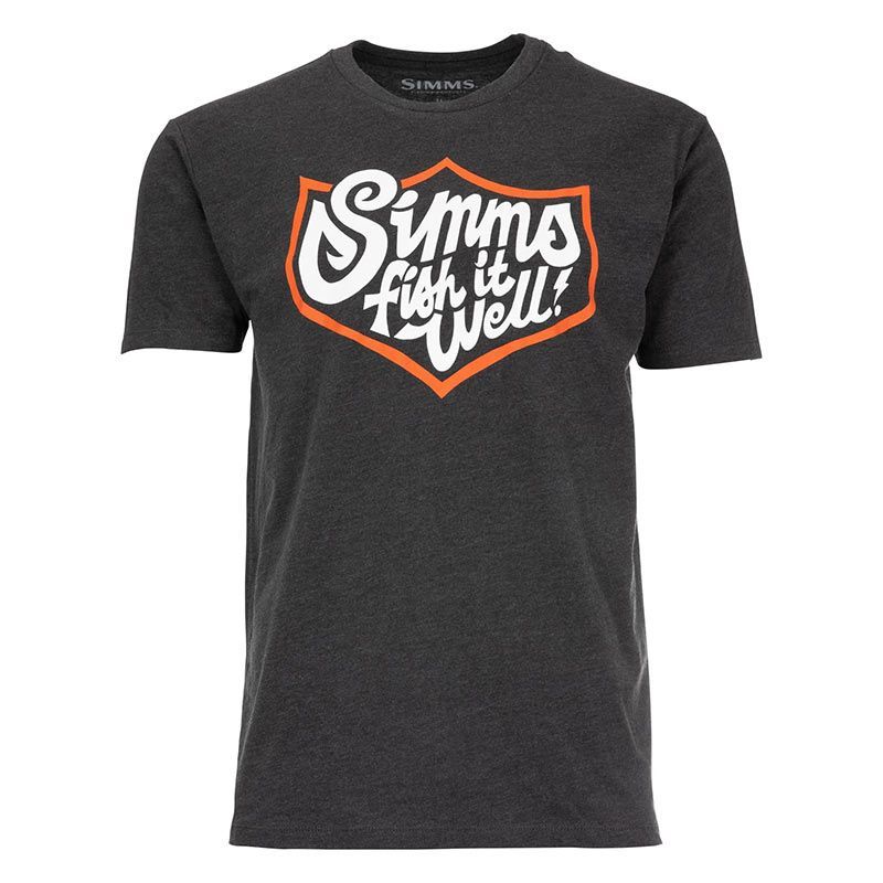 Футболка Simms Fish It Well Badge T-Shirt Charcoal Heather  - фото 1