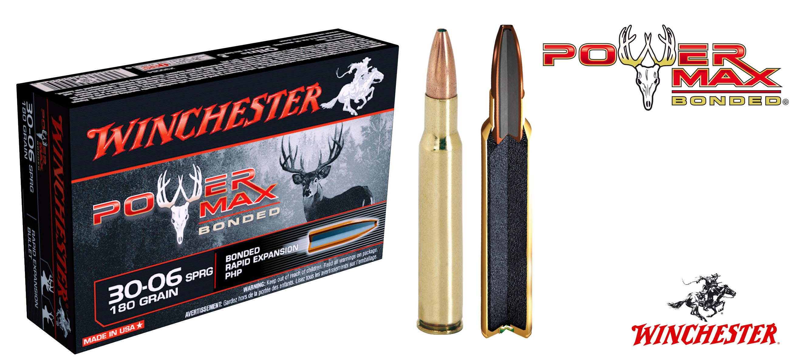 Патрон 30-06Sprg Winchester Power max bonded PHP 11,66г 1/20