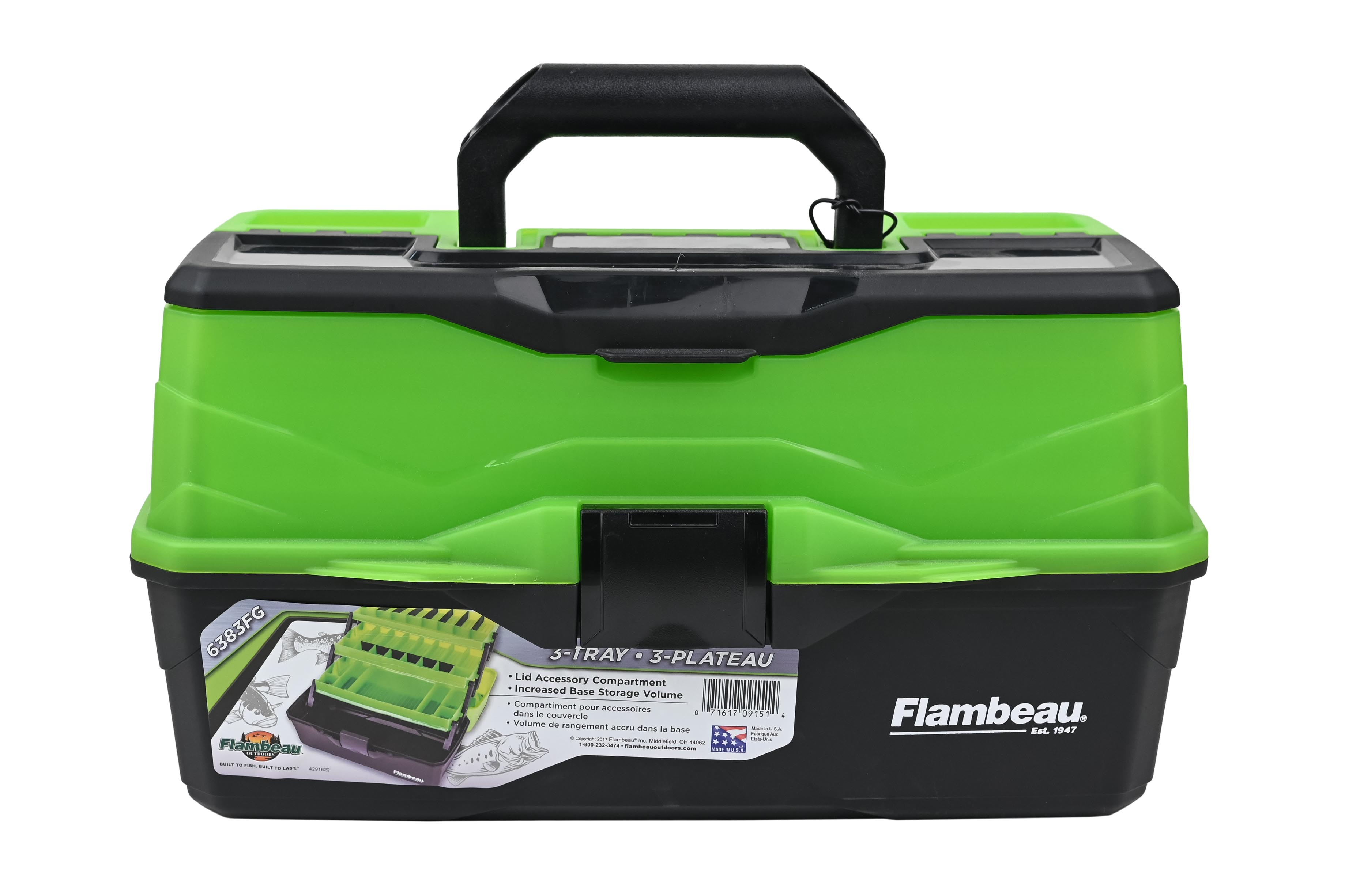 Ящик Flambeau 6383FG Classic 3-tray green рыболовный - фото 1