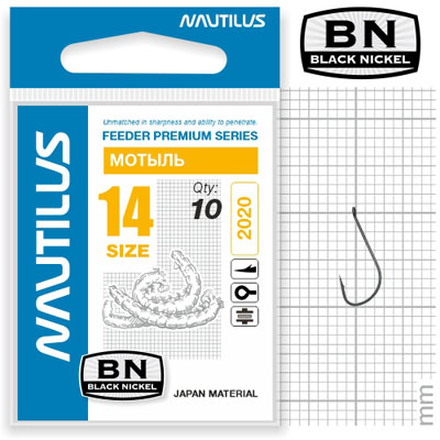 Крючок Nautilus Feeder мотыль PF-2020BN №14 - фото 1