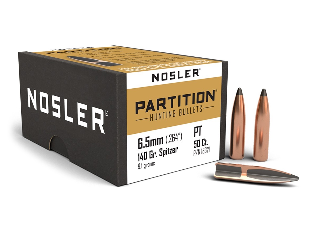 МП Пуля Nosler Partition Spitzer (Hunting) кал. 6,5 mm (.264") (140 grain / 9,1 - фото 1