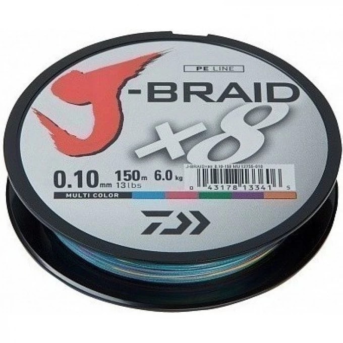 Шнур Daiwa J-Braid Grand X8 0,22мм 150м Multicolor - фото 1