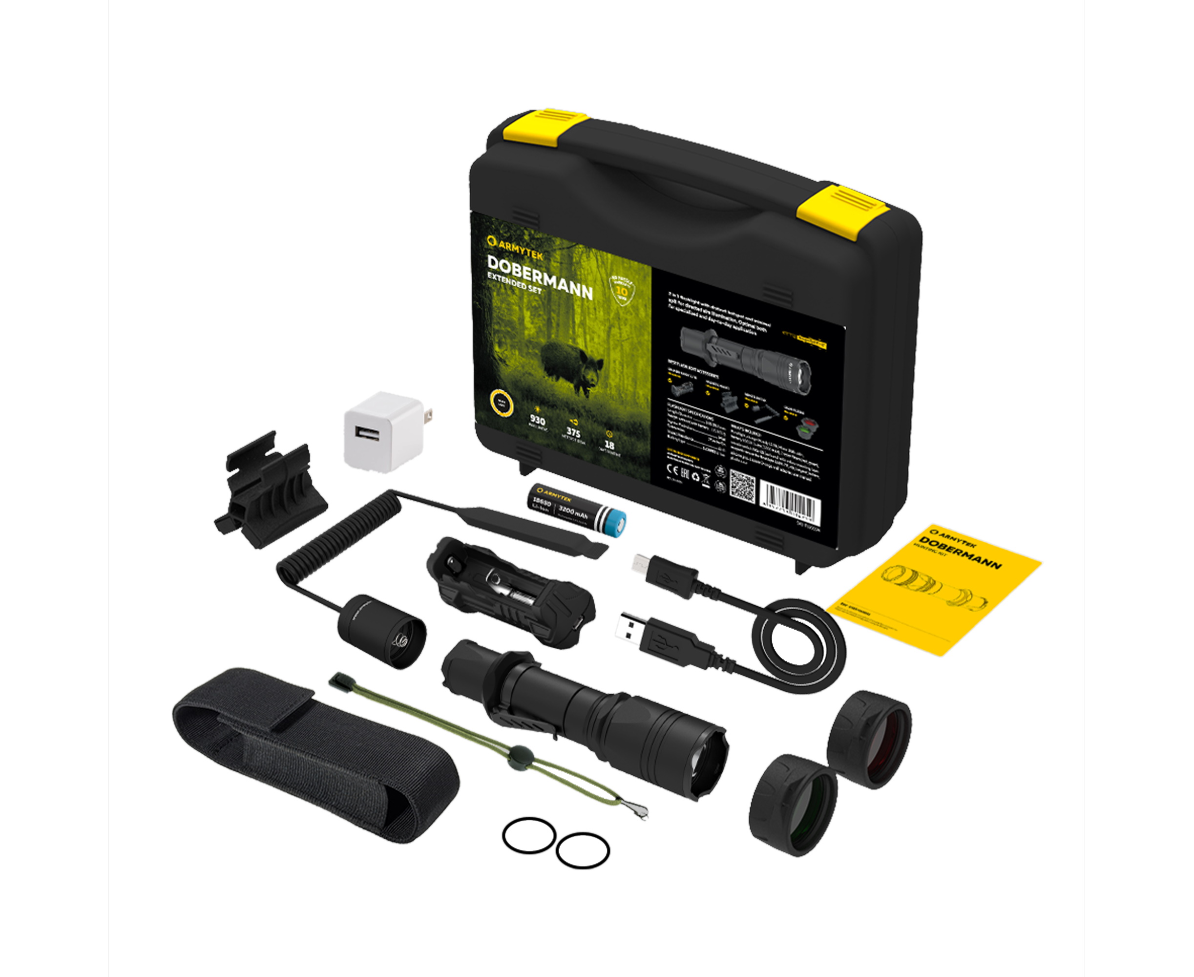 Фонарь Armytek Dobermann Extended Set теплый - фото 1