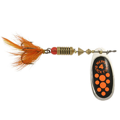 Блесна Mepps Black Fury Mouche №3 black/orange - фото 1