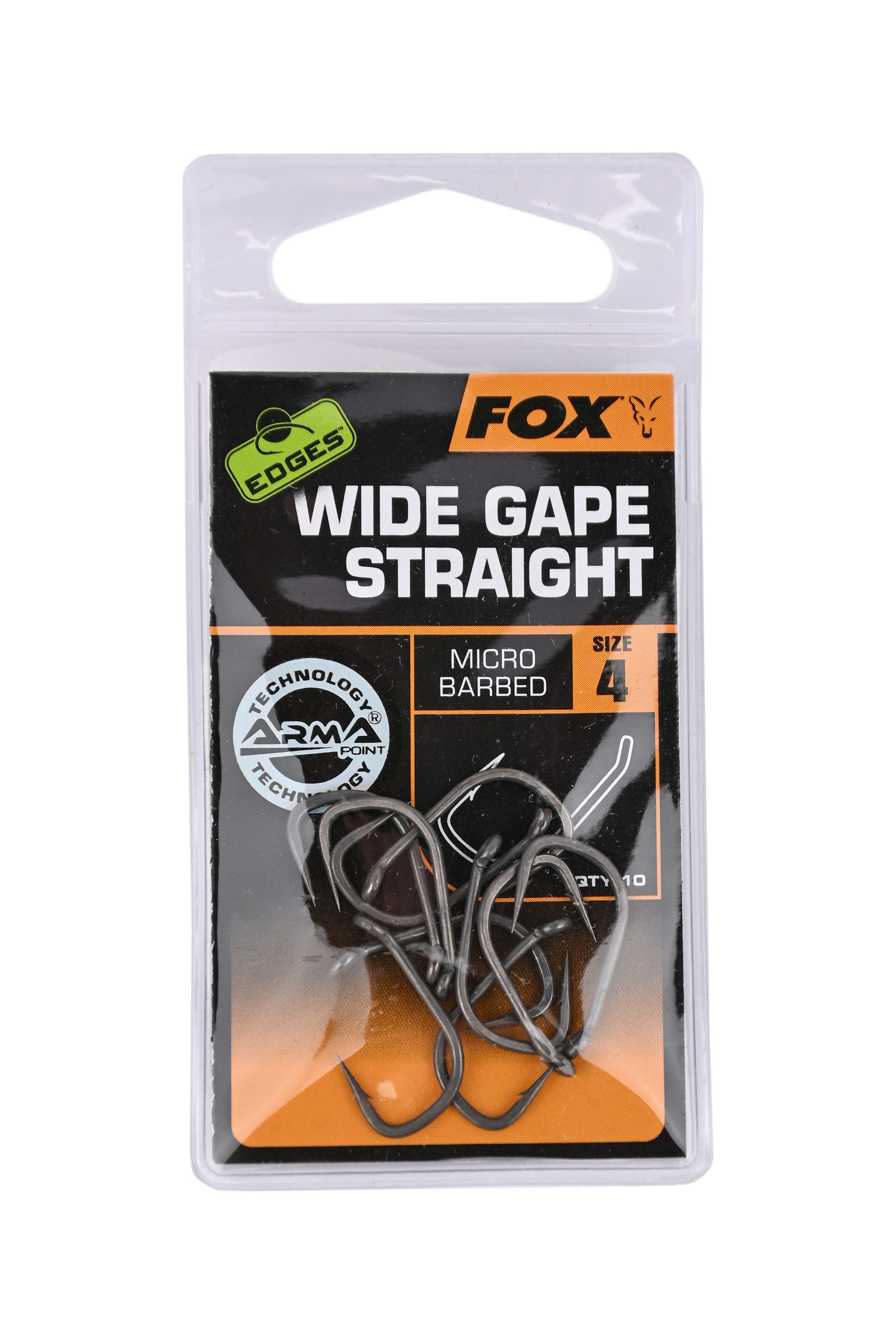 Крючки Fox EDGES Wide Gape Straight №4 - фото 1