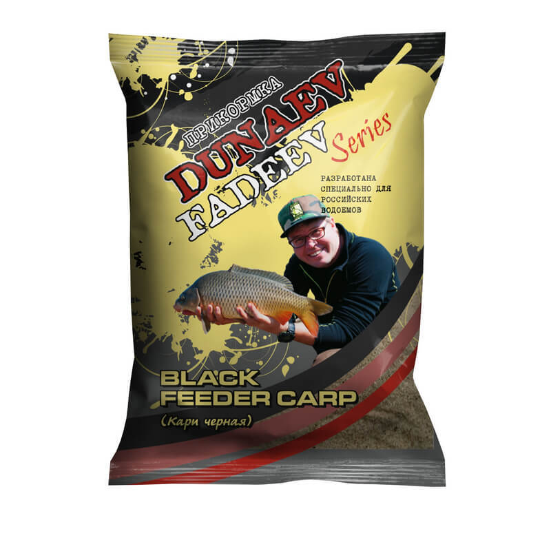 Прикормка Dunaev-Fadeev 1кг feeder method carp black - фото 1