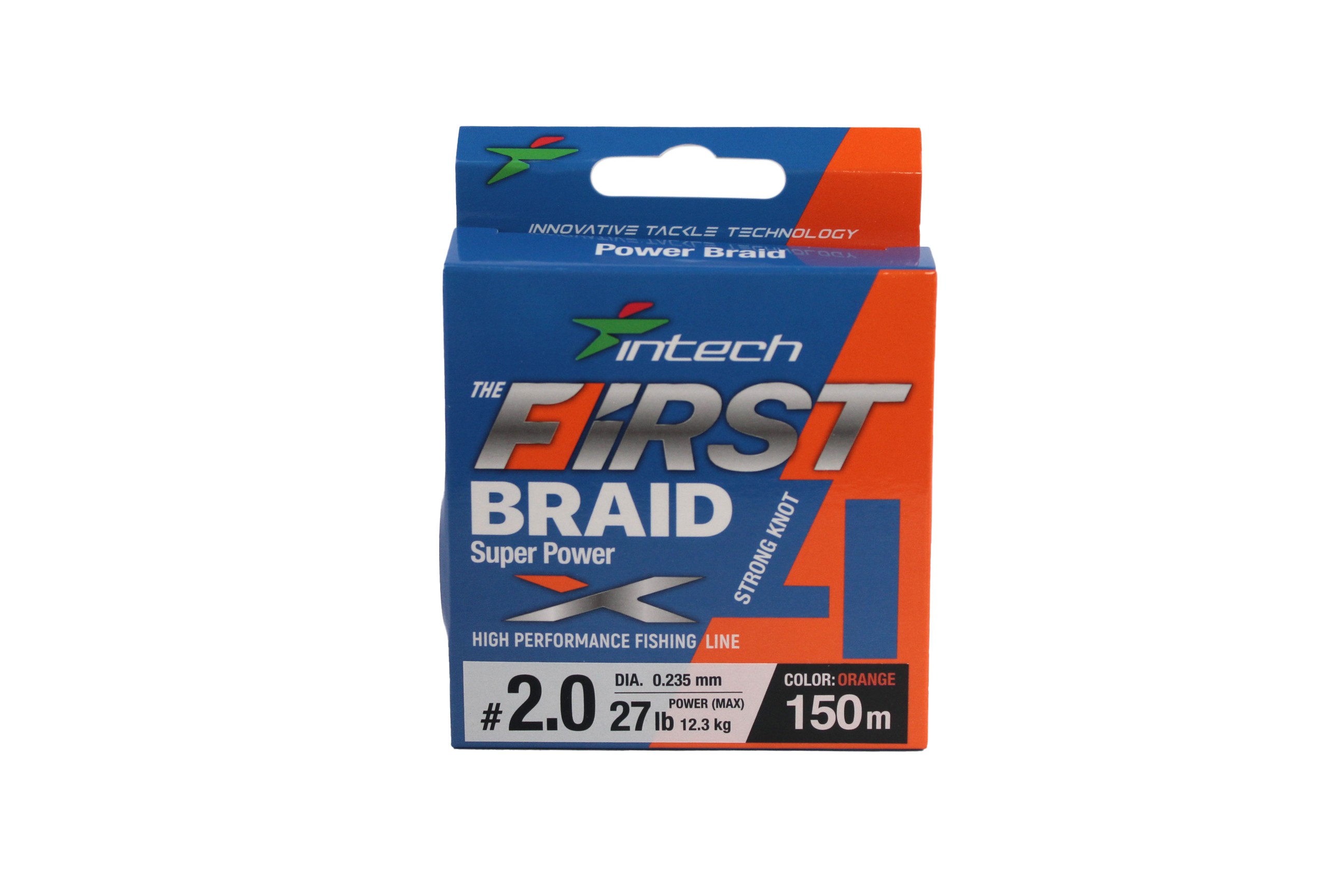 Шнур Intech First Braid X4 150м 2,0/0,235мм orange - фото 1