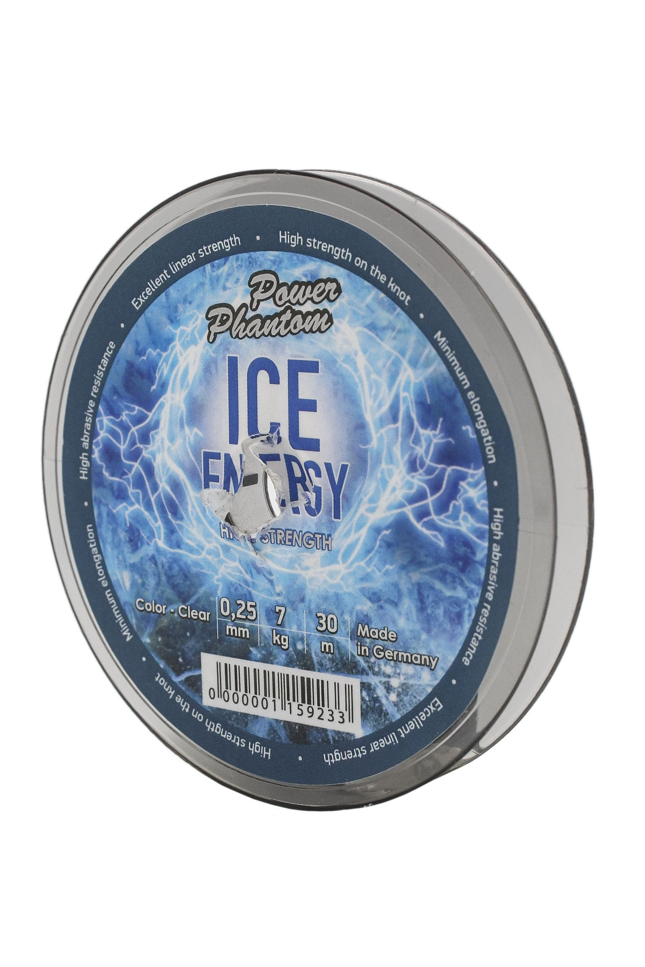 Леска Power Phantom Ice Energy clear 30м 0,25мм, 7,0кг - фото 1