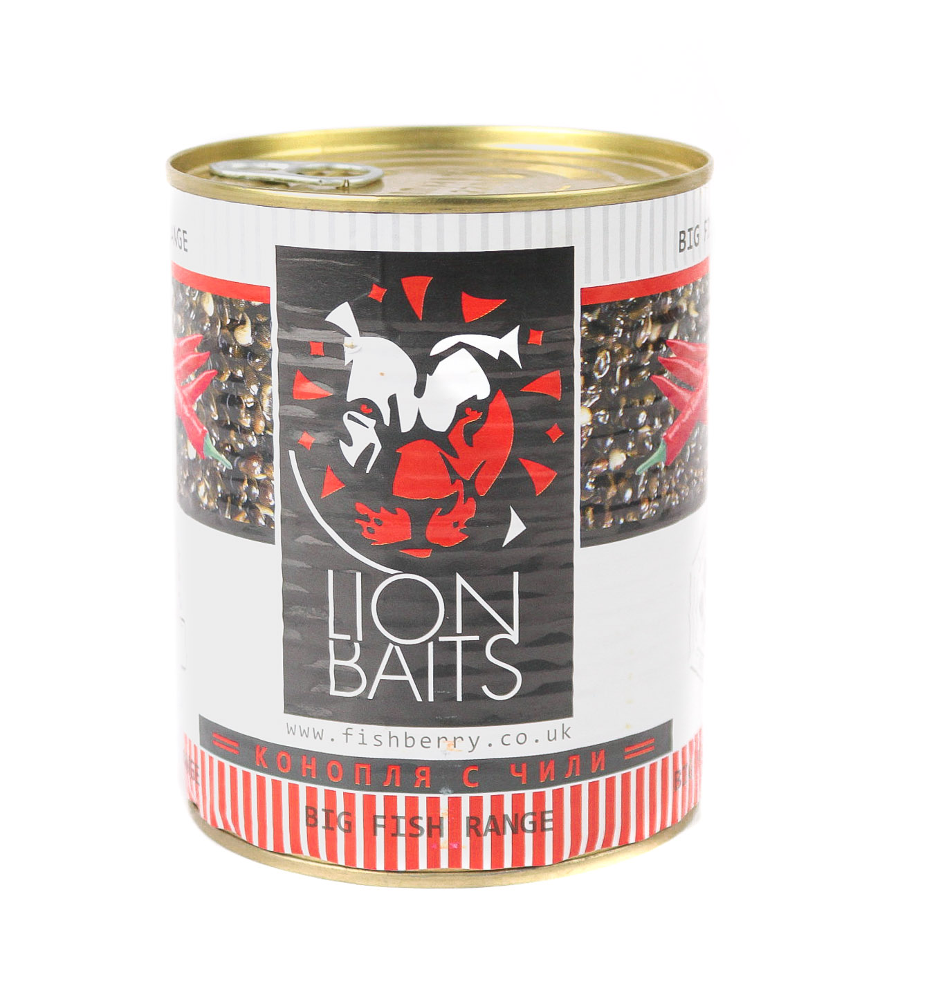 Консервированная зерновая смесь Lion Baits Hempseed конопля чили 900мл - фото 1