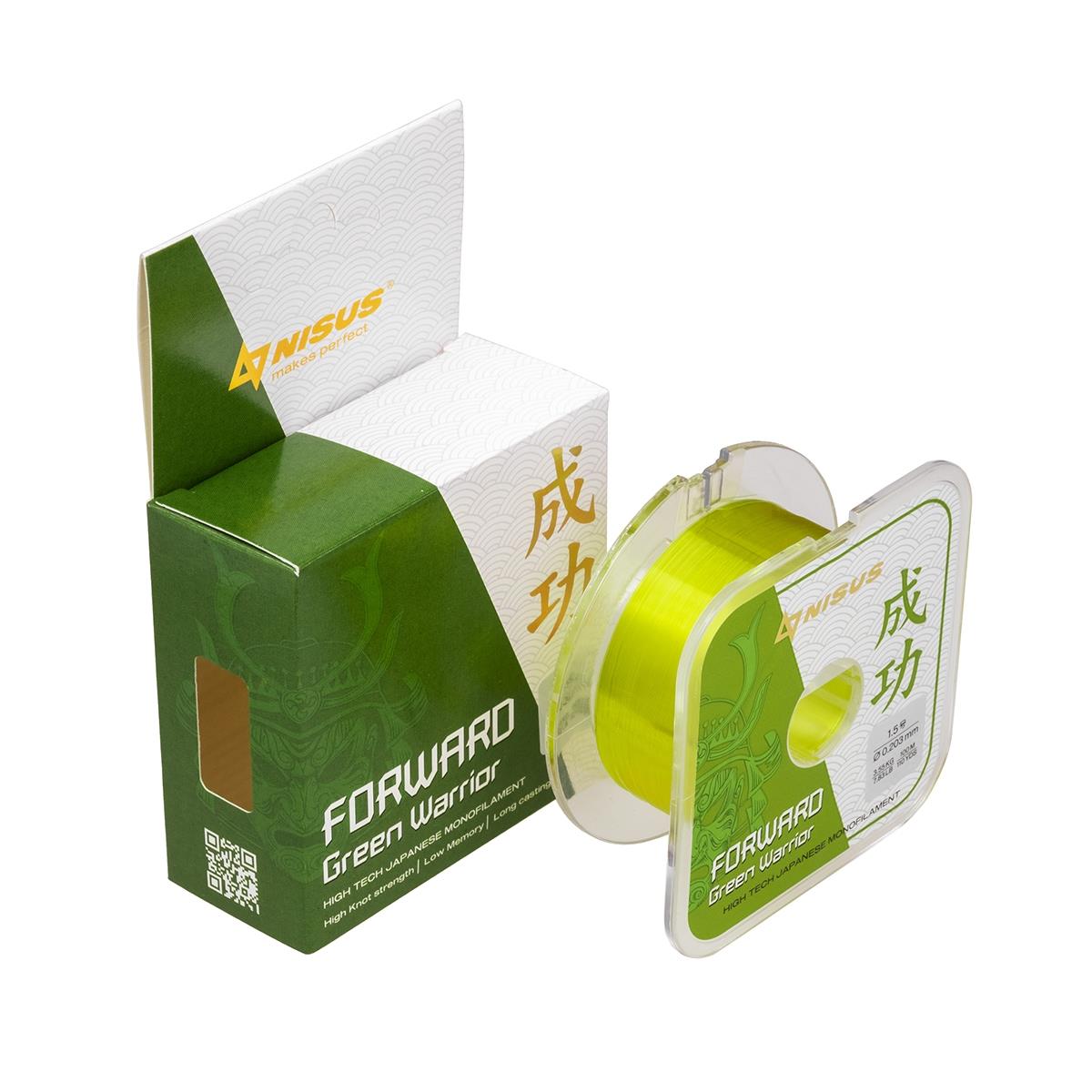 МП Леска FORWARD Green Warrior 0,203mm/100m Nylon (N-FGW-0203-100) Nisus - фото 1