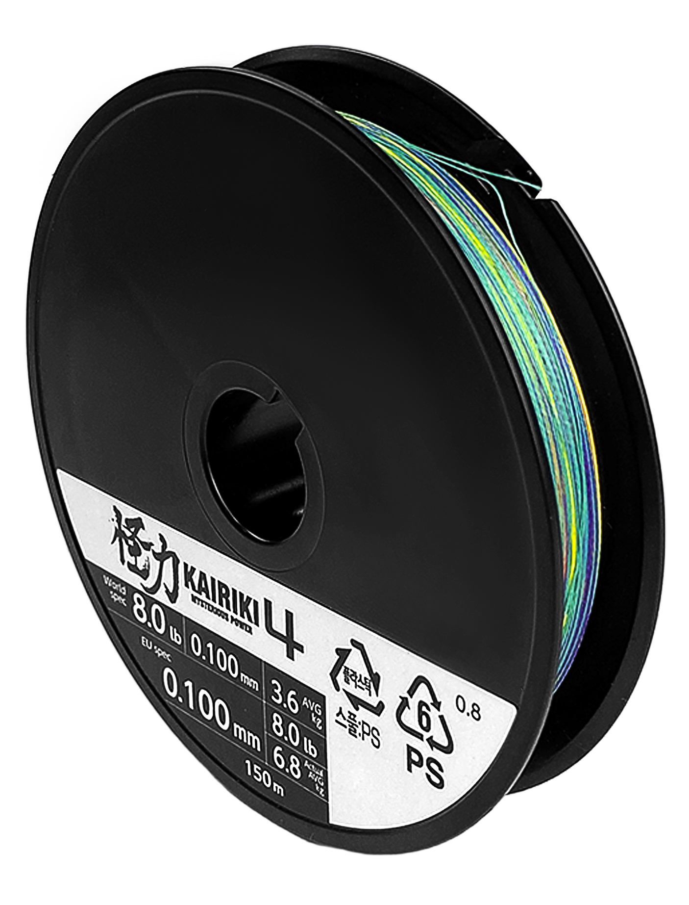 МП Плетеный шнур Kairiki 4  150m 0.10mm 6.8kg Multi C - фото 1