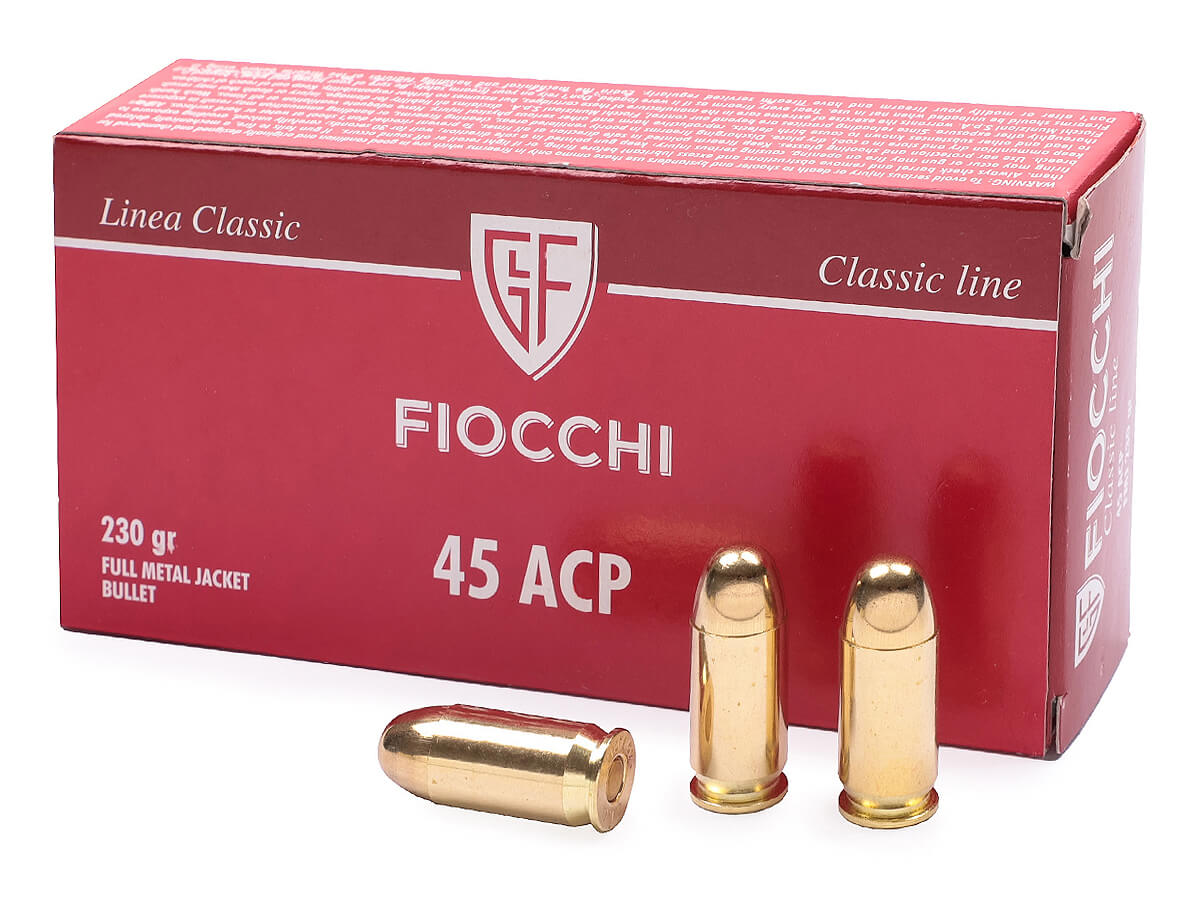 Патрон 45 ACP Fiocchi Classic FMJ 14,9г 1/50 - фото 1