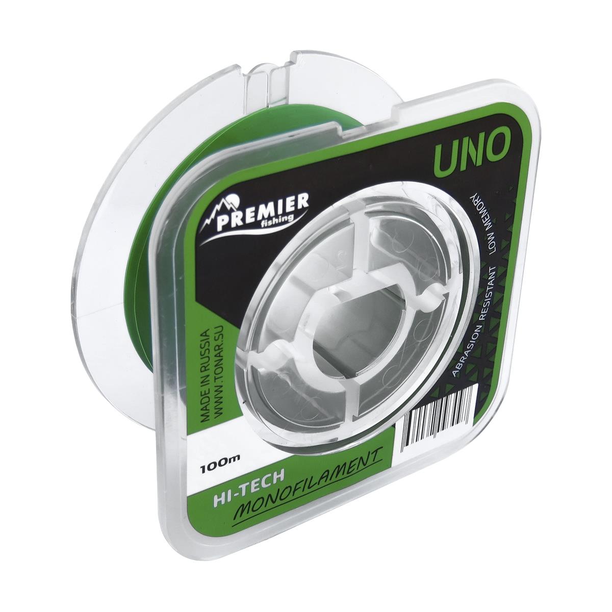 МП Леска UNO 0,50mm/100m Green Nylon (PR-U-G-050-100) Premier Fishing - фото 1