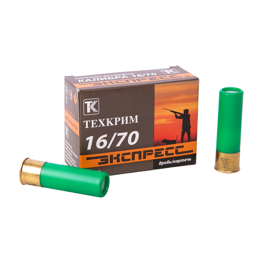 Патрон 16x70 Техкрим картечь 6,5 Экспресс - фото 1